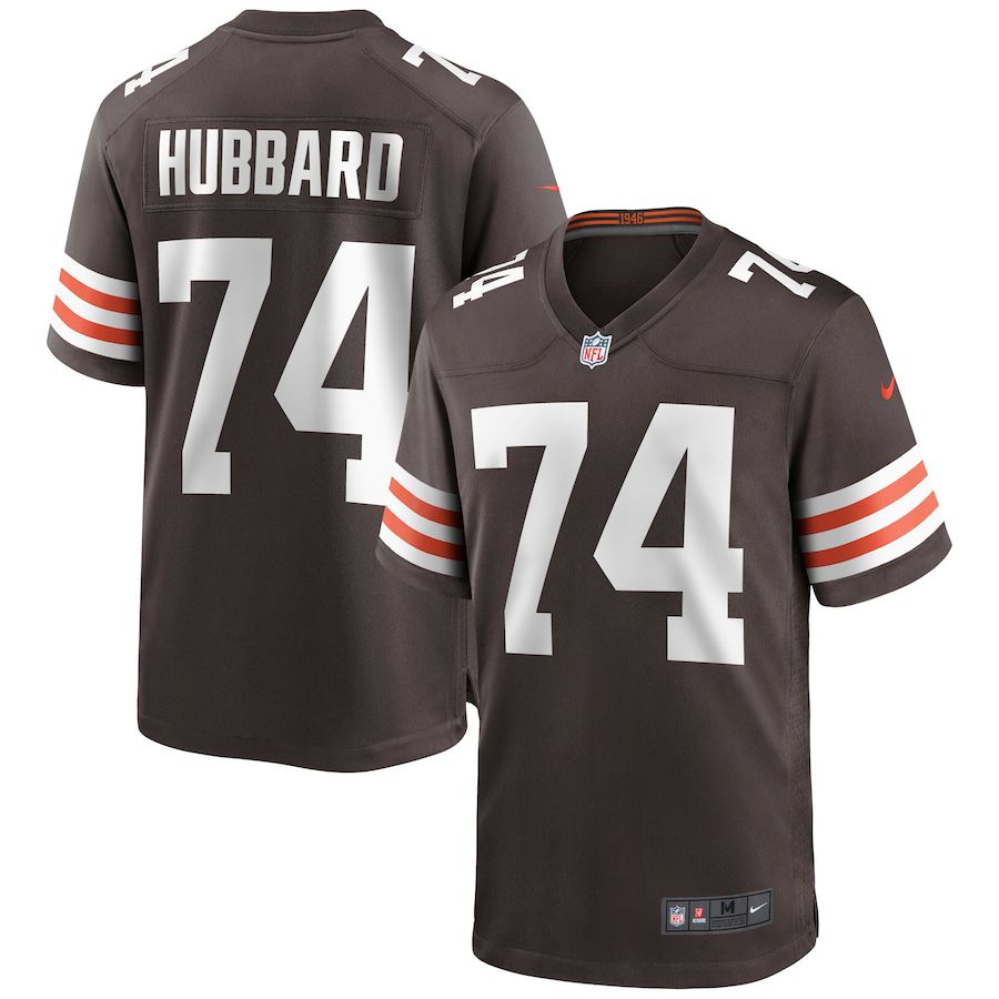 Men Cleveland Browns #74 Chris Hubbard Nike Brown Game NFL Jersey